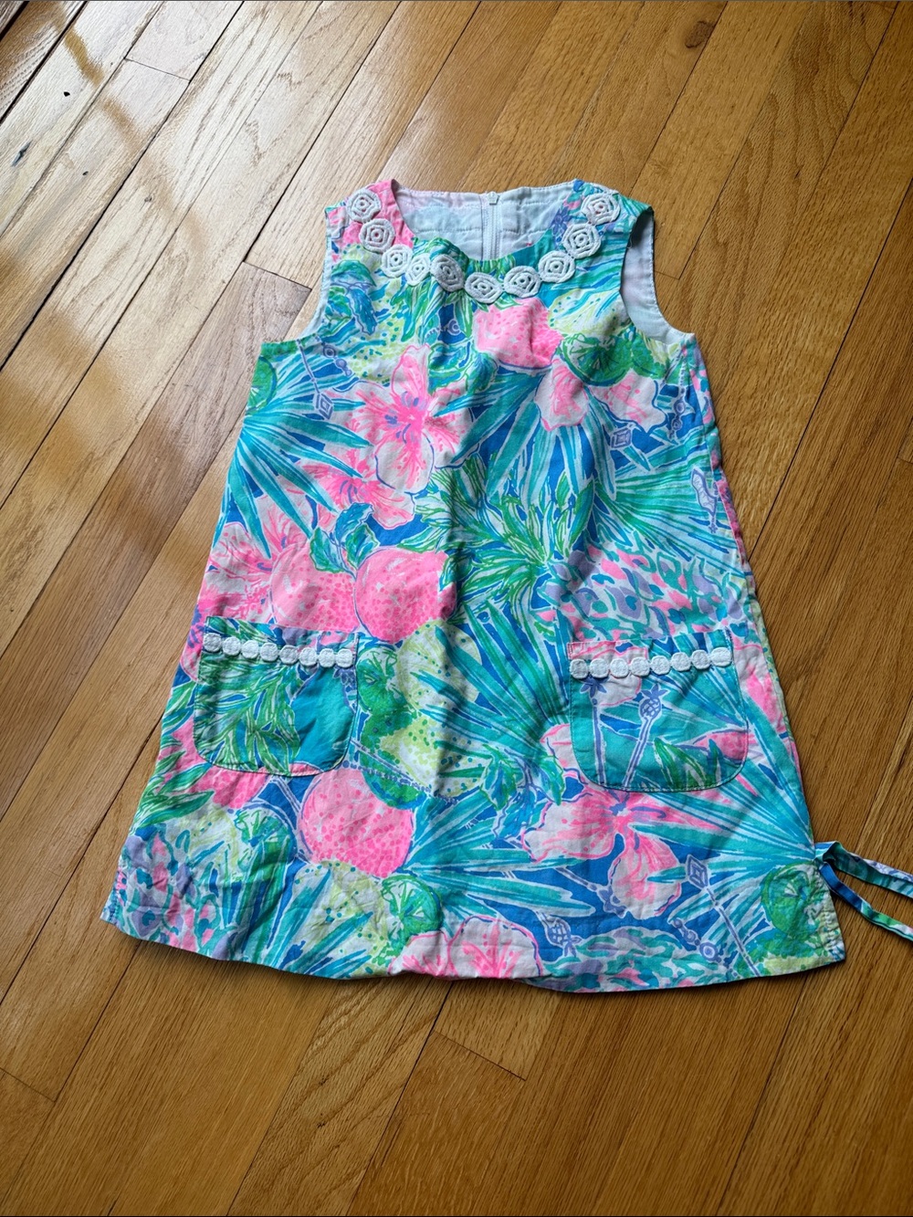 Lilly Pulitzer Tropical Pink & Blue Sleeveless Dress